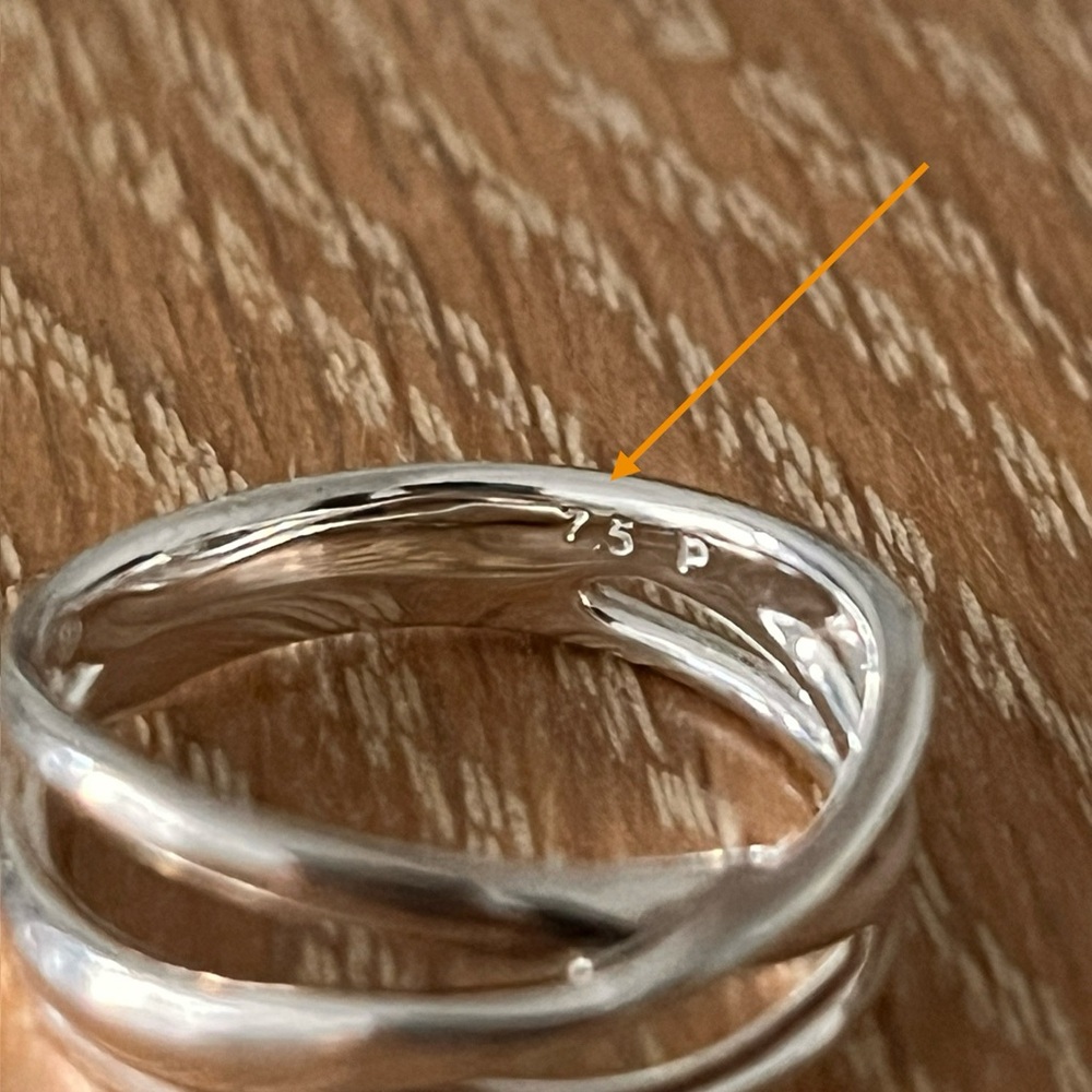 Monica Vinader Nura Crossover Ring Sterling Silver 925, Size 7.5 - Picture 2 of 6